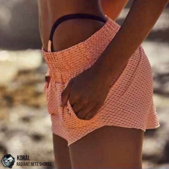 KORAL ACTIVEWEAR RADIANT NETZ SHORTS IN POMPANO ORANGE WOMEN’S MEDIUM - Picture 9 of 16